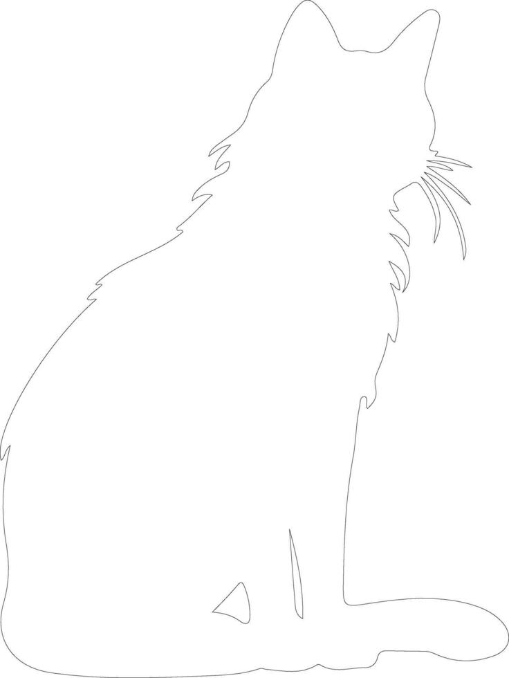 cat outline silhouette vector
