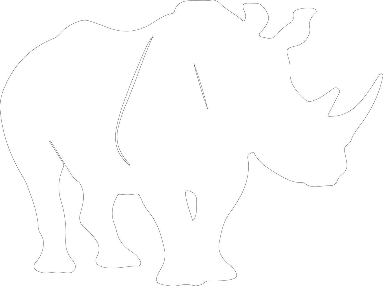 rhino    outline silhouette vector