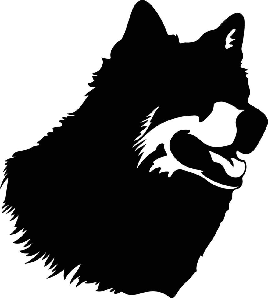 Alaska malamute negro silueta vector