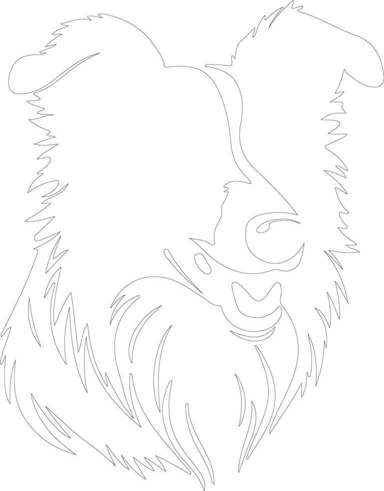 Collie  outline silhouette vector