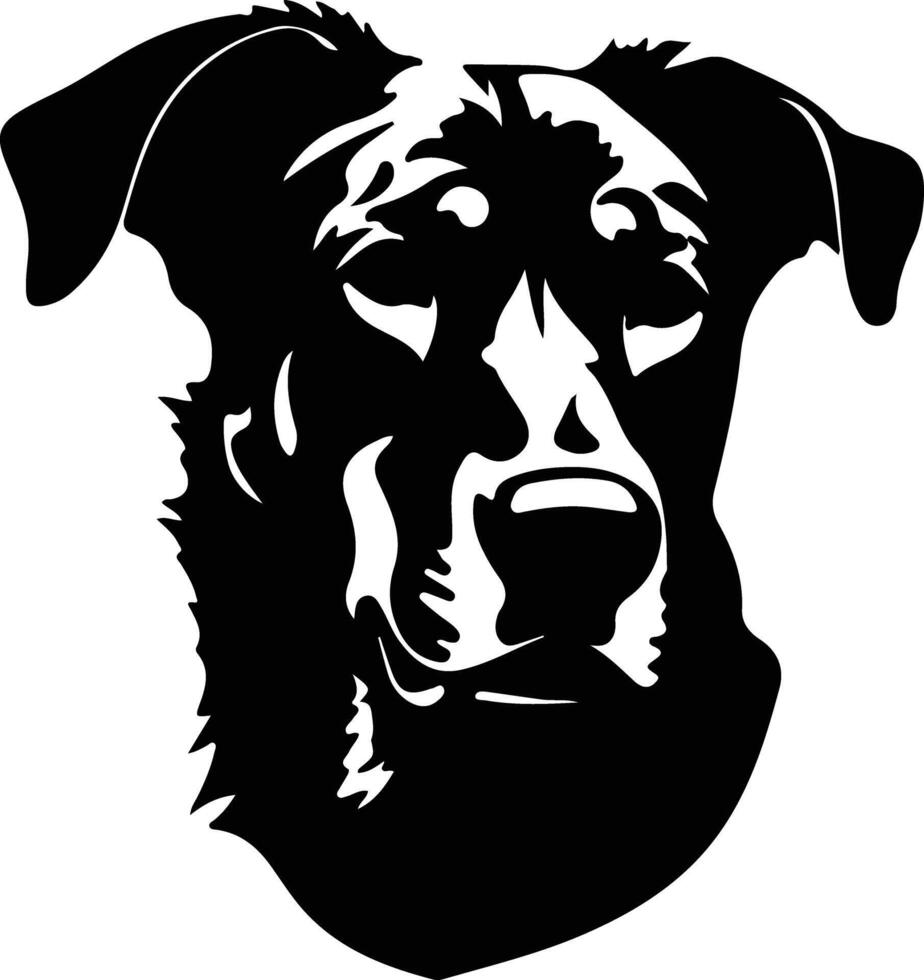 Beauceron silueta retrato vector