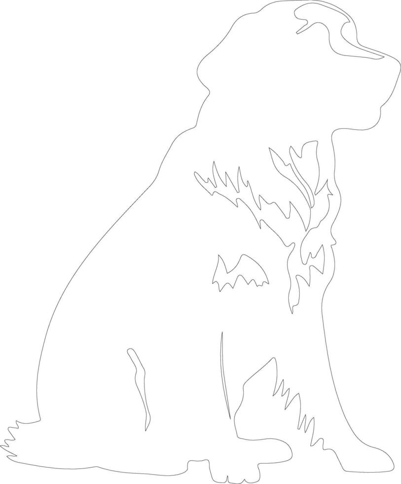 Golden Retriever  outline silhouette vector