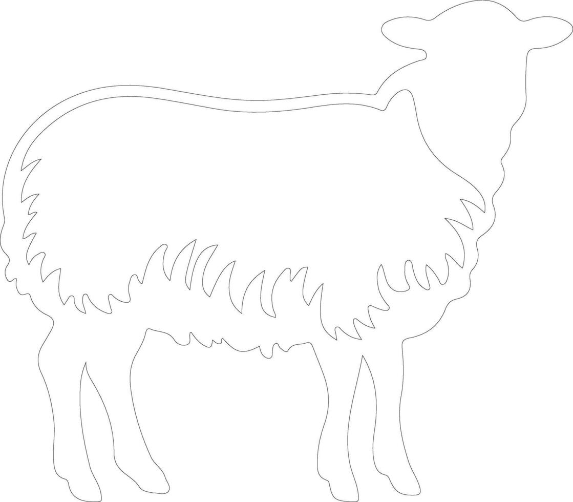 sheep    outline silhouette vector