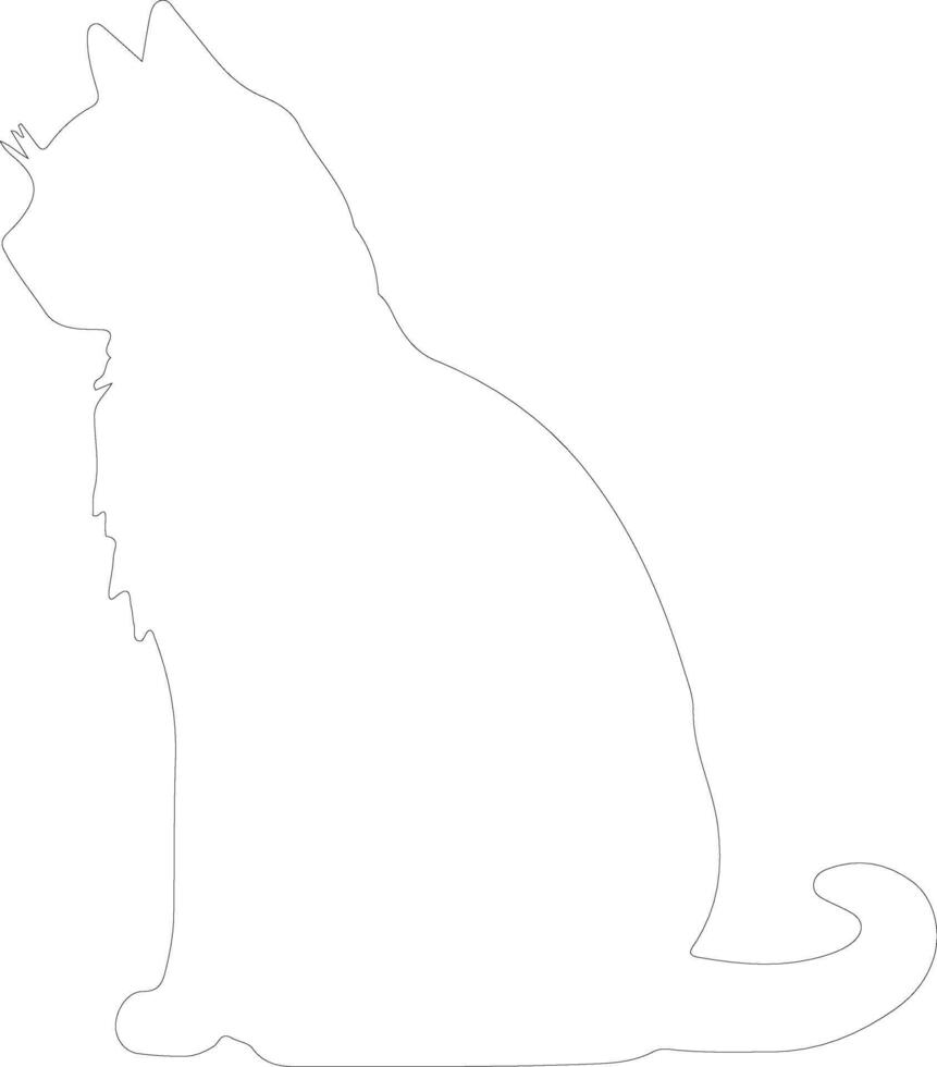 Foldex Cat  outline silhouette vector