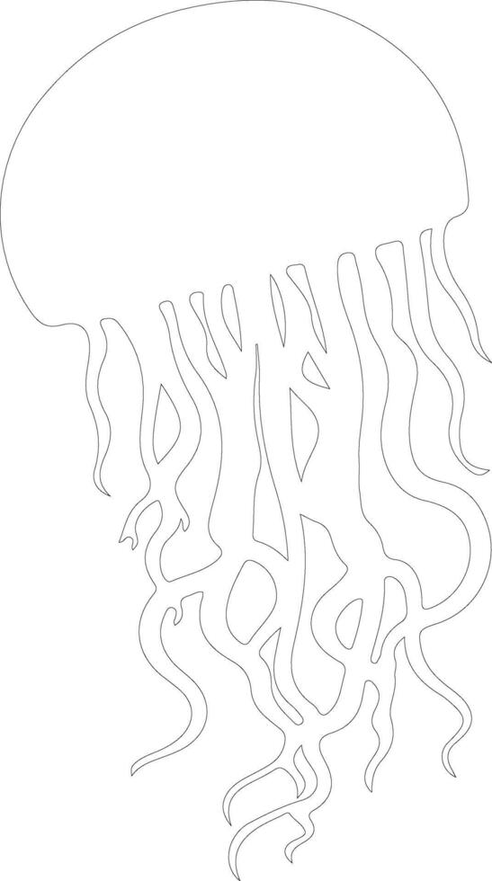 Medusa contorno silueta vector
