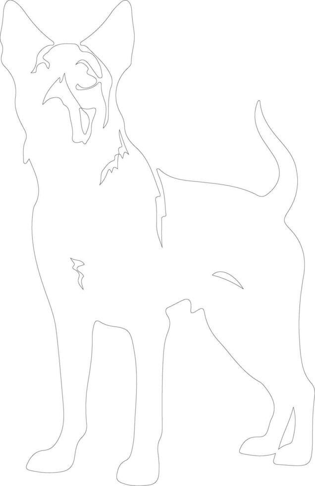 Beauceron  outline silhouette vector