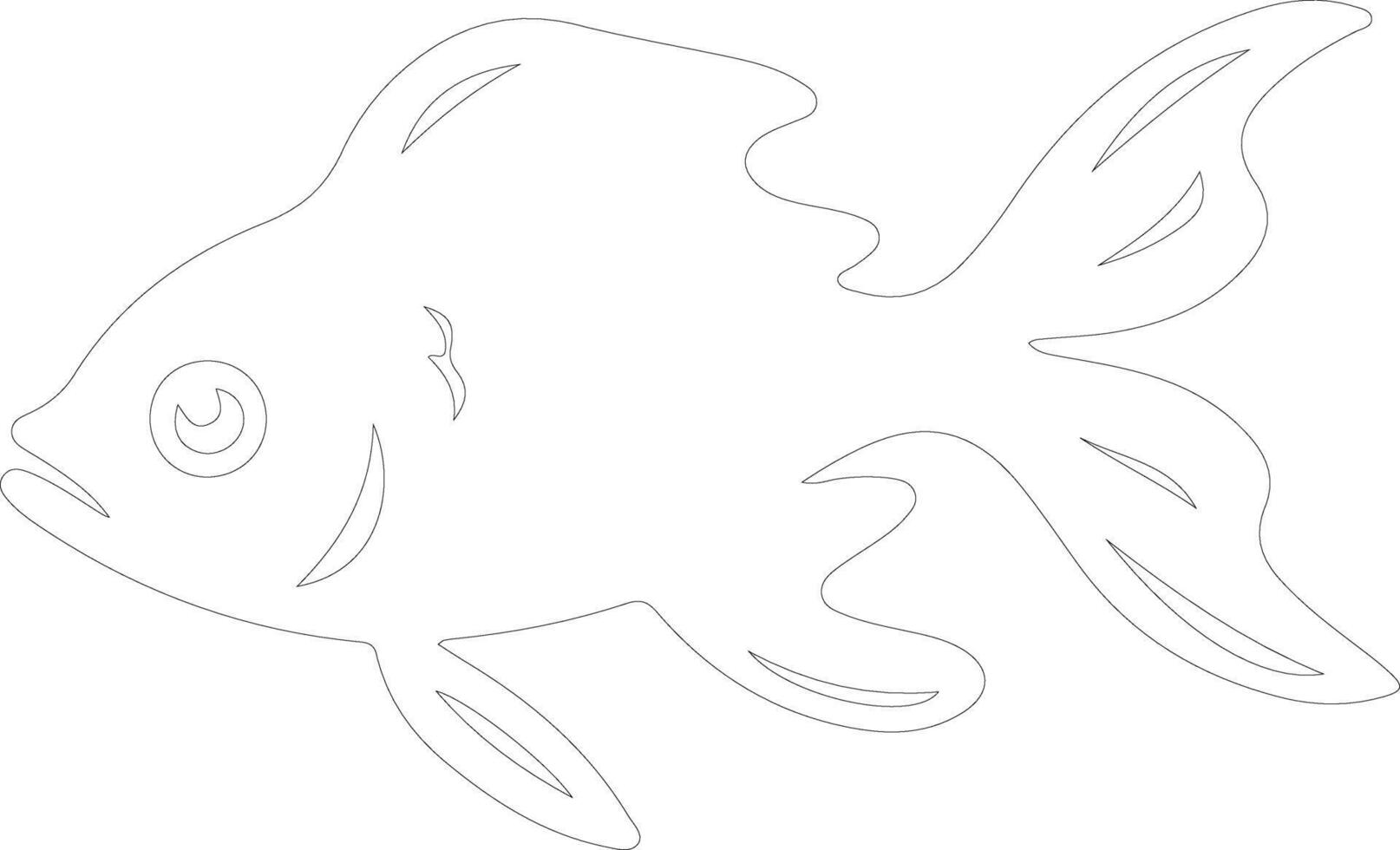 pupfish    outline silhouette vector