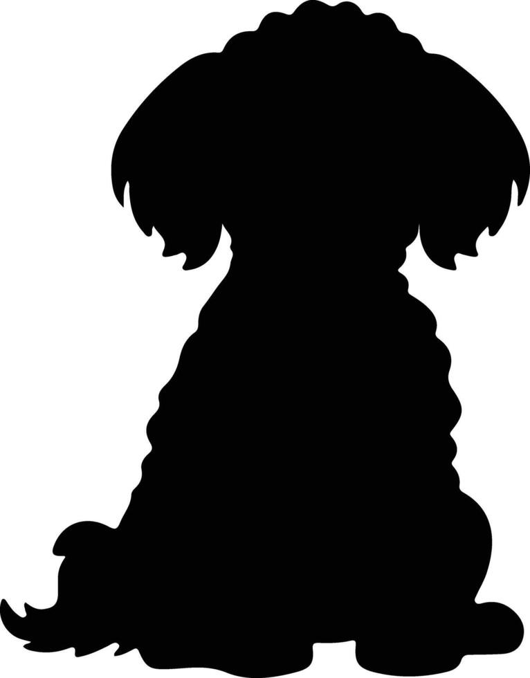 Toy Poodle    black silhouette vector