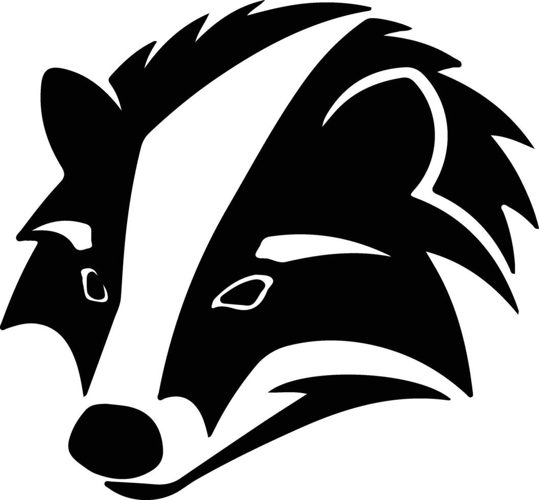 badger  silhouette portrait vector
