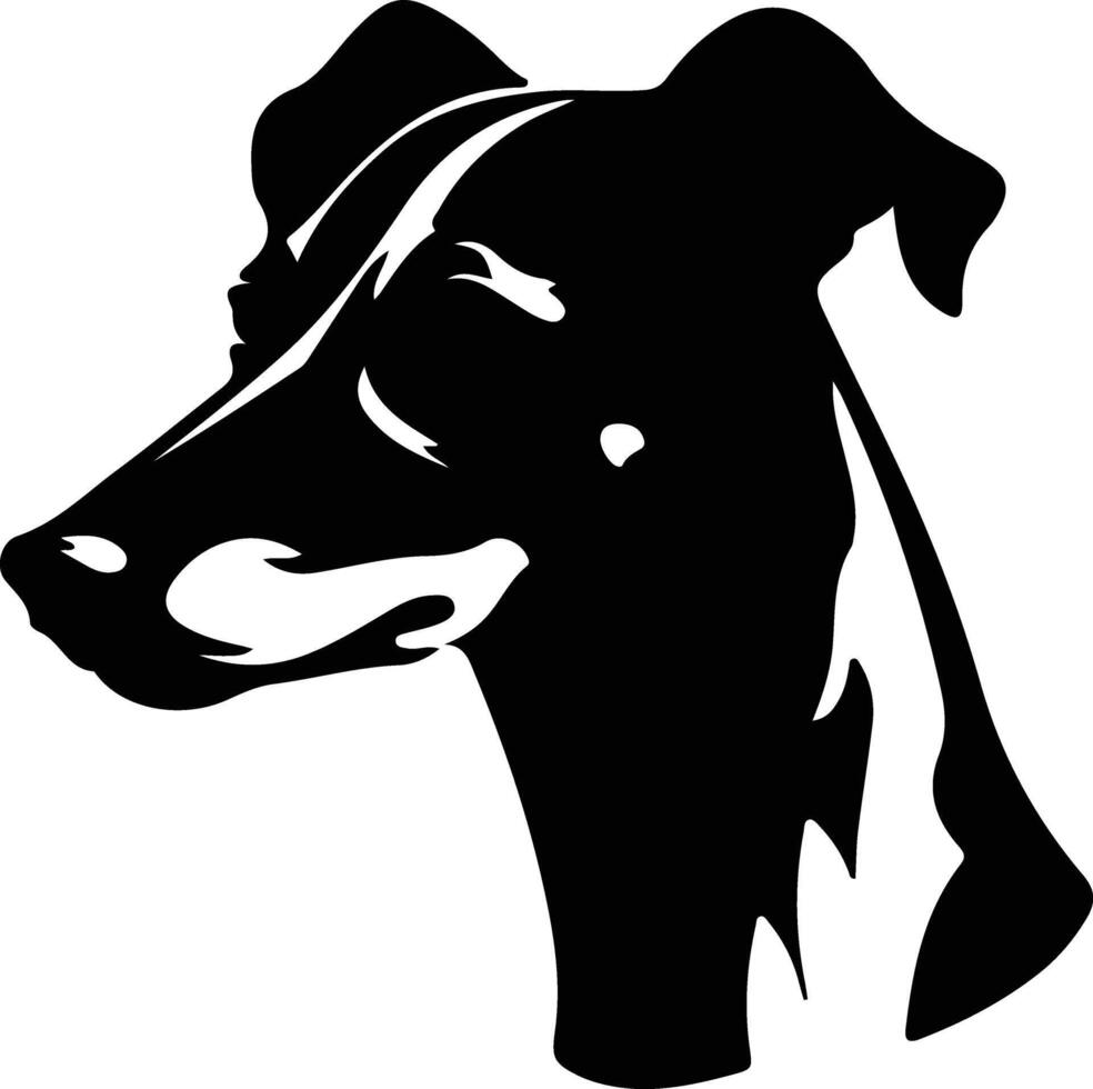 Whippet  silhouette portrait vector
