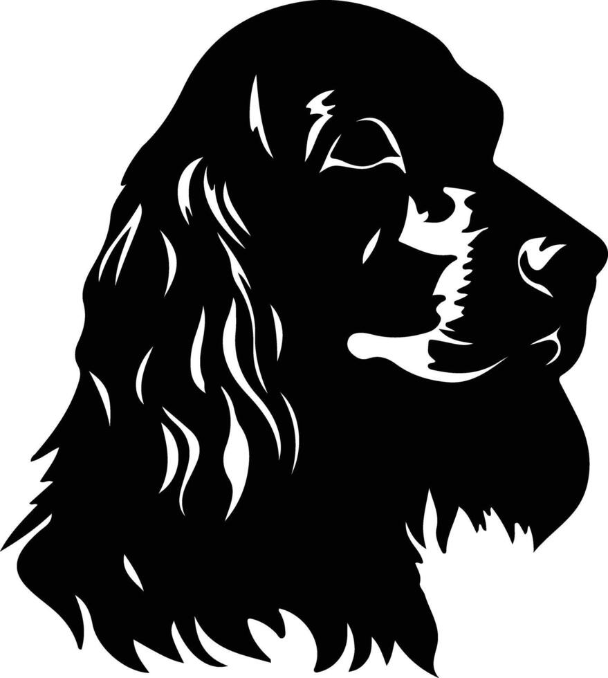 Cocker Spaniel   black silhouette vector