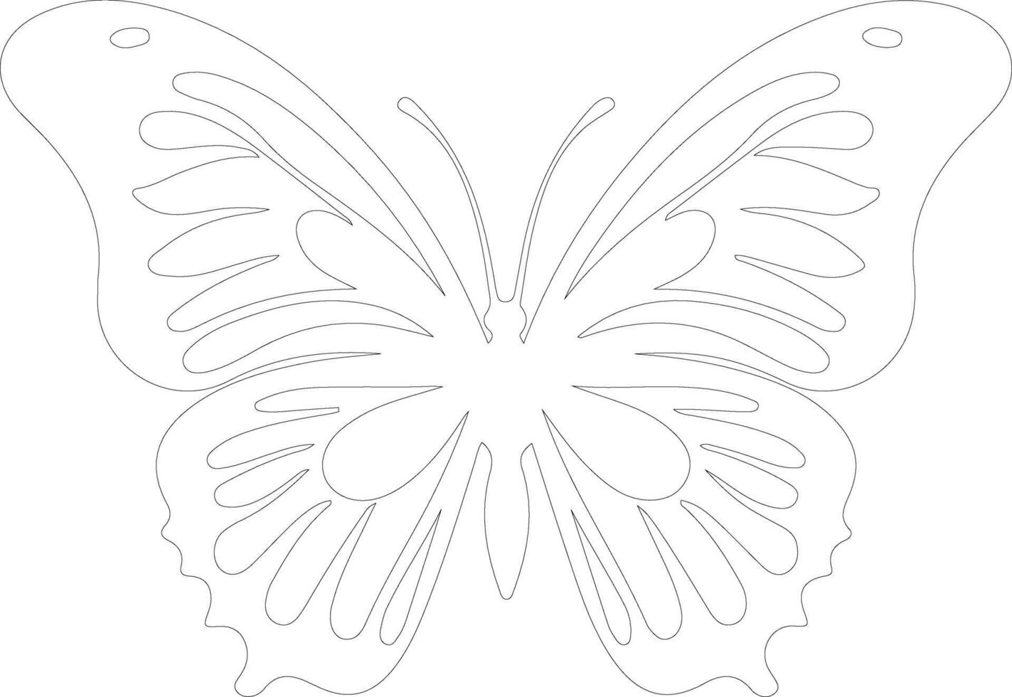 monarch butterfly  outline silhouette vector