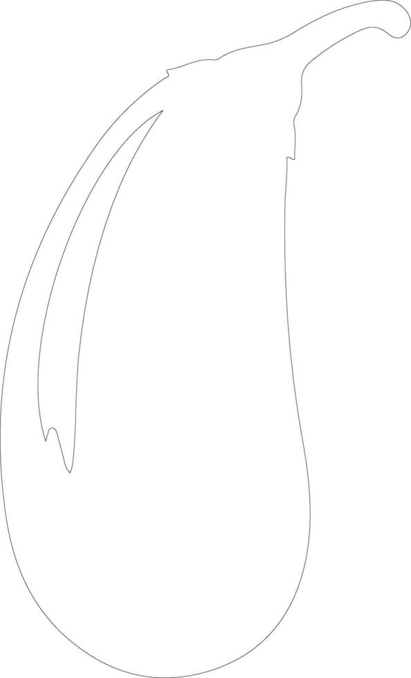 eggplant  outline silhouette vector