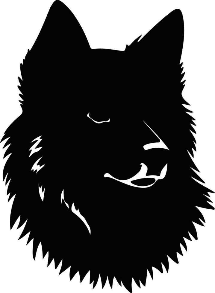 Schipperke  silhouette portrait vector