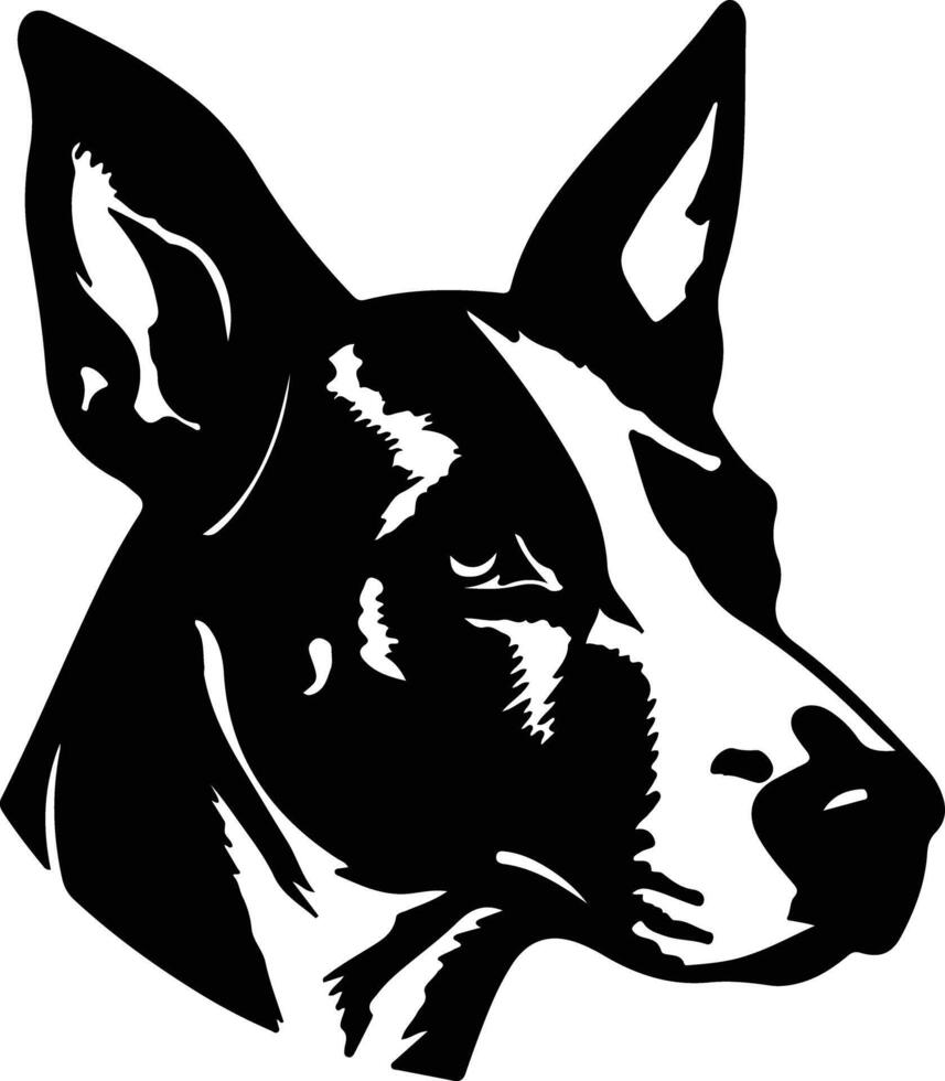 Basenji  silhouette portrait vector