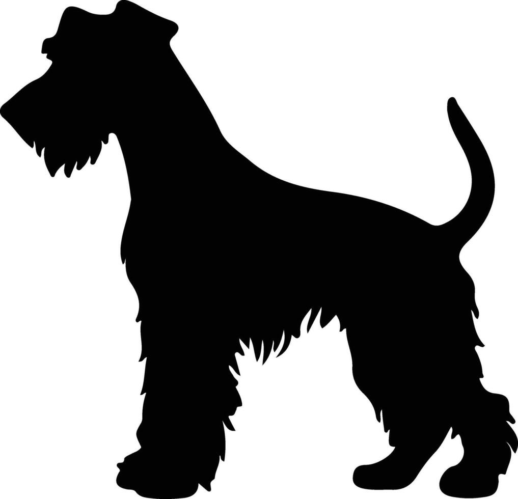 Lakeland terrier silueta retrato vector
