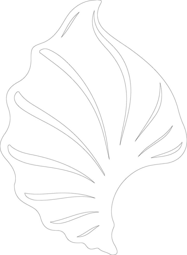 conch outline silhouette vector