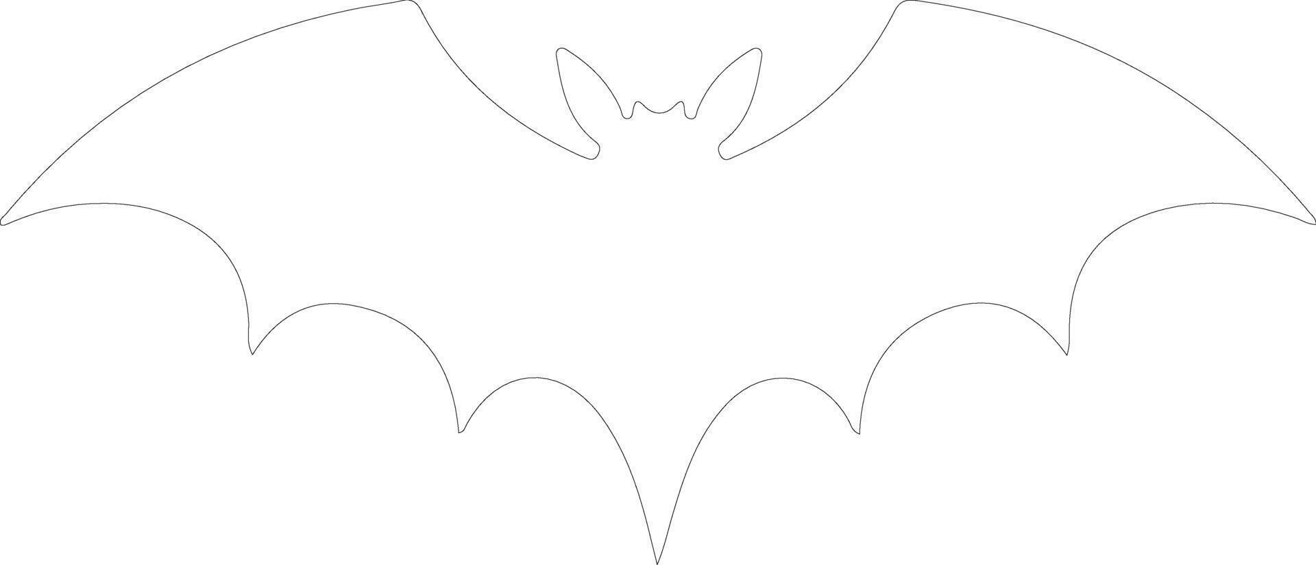 fruit bat   outline silhouette vector