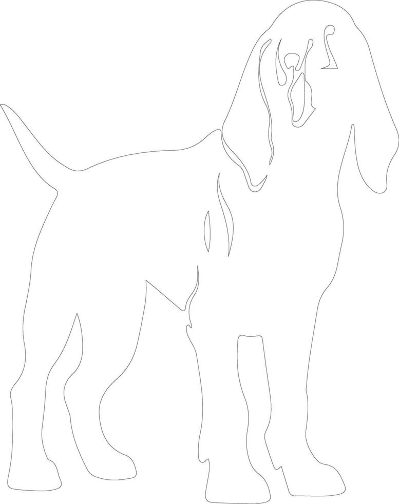 Bloodhound  outline silhouette vector