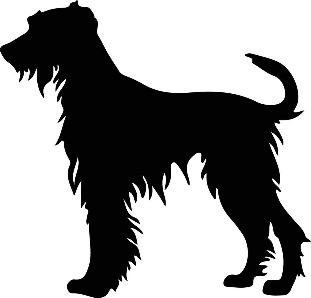 Scottish Deerhound   black silhouette vector