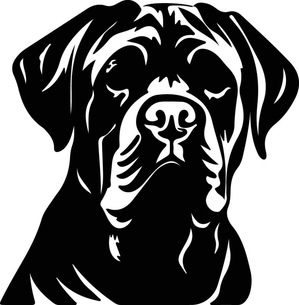 Dogue de Bordeaux    black silhouette vector