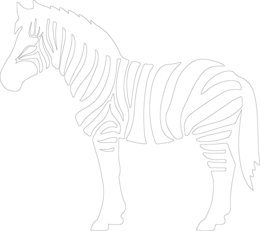 quagga    outline silhouette vector