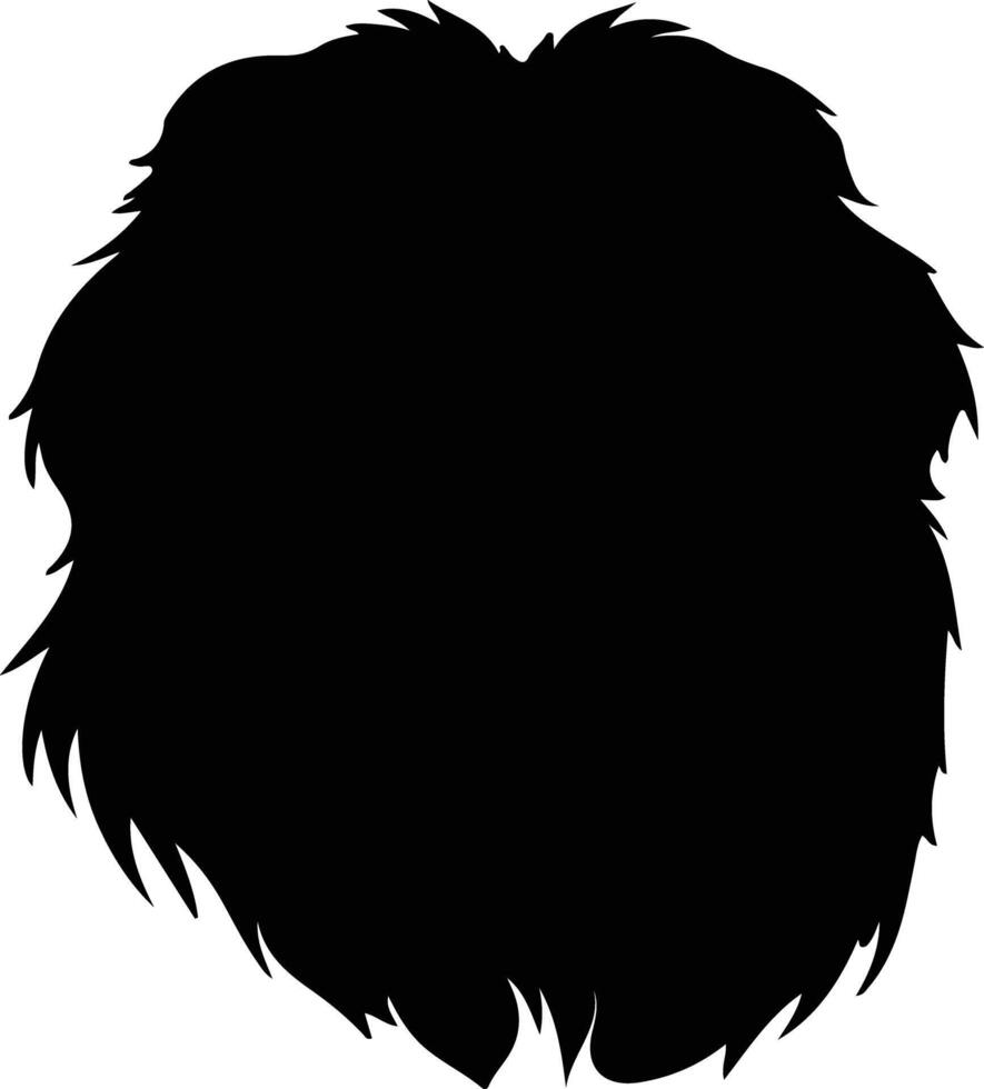 Tibetan Mastiff  silhouette portrait vector