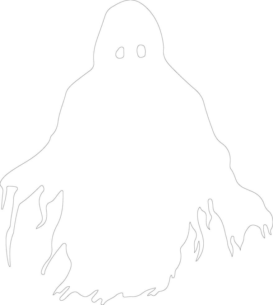Ghost  outline silhouette vector