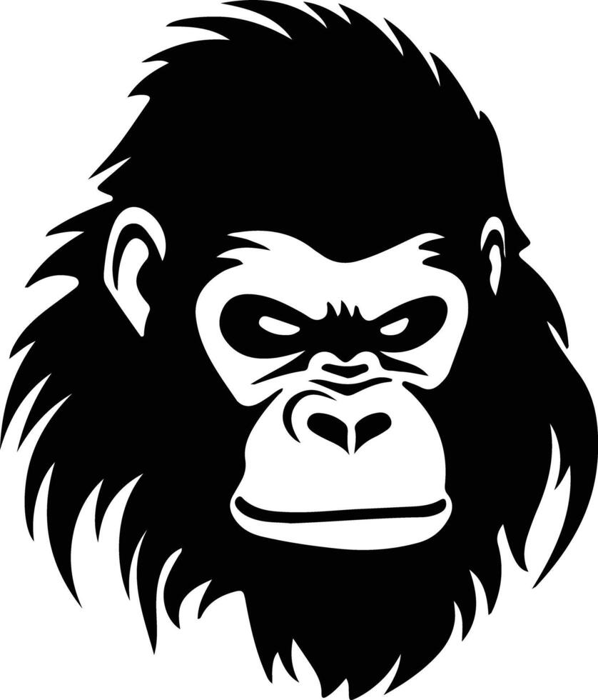 ape  silhouette portrait vector