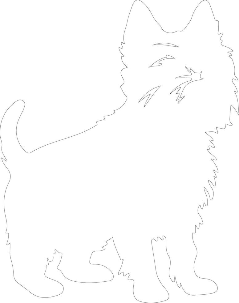 Norwich Terrier  outline silhouette vector