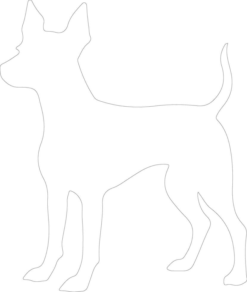 Manchester Terrier outline silhouette vector