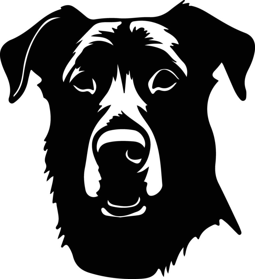 Beauceron  silhouette portrait vector