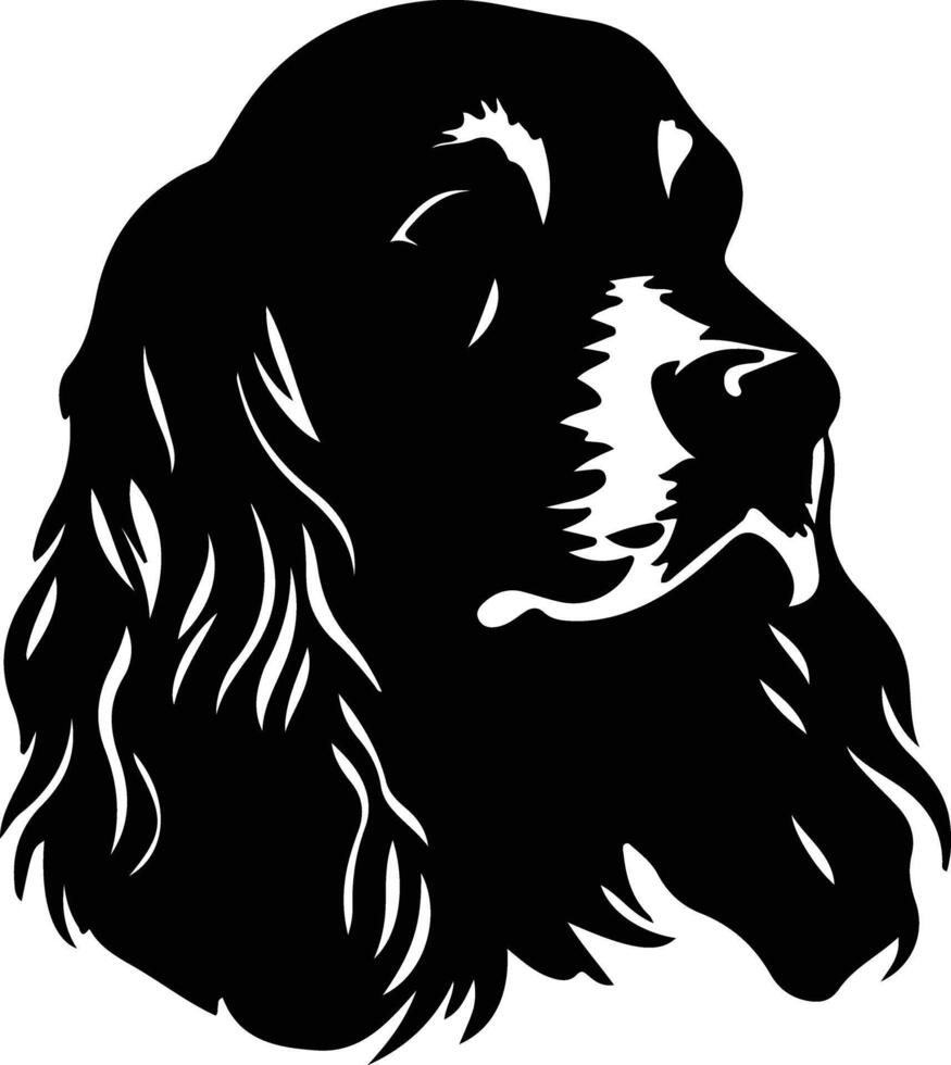 English Cocker Spaniel   black silhouette vector