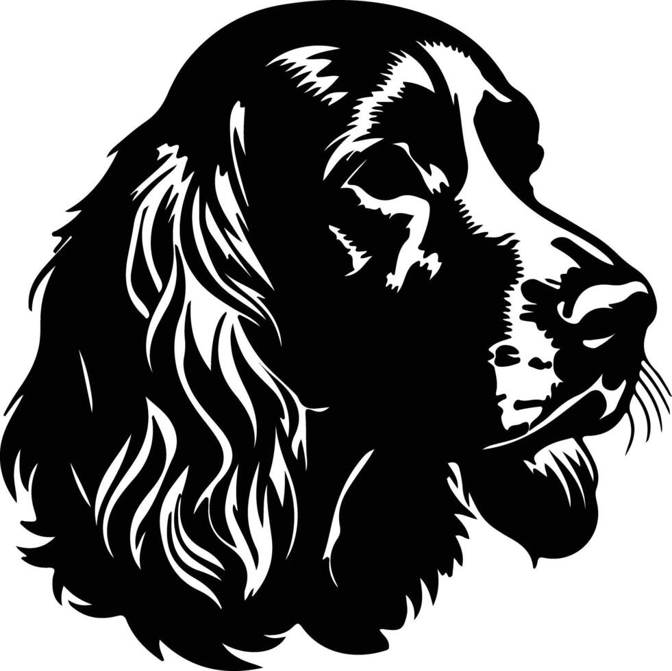 campo spaniel silueta retrato vector