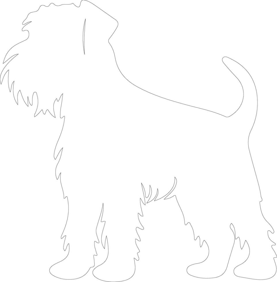 Sealyham Terrier  outline silhouette vector