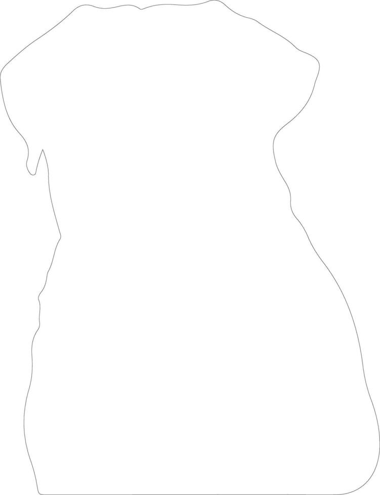 Rottweiler  outline silhouette vector