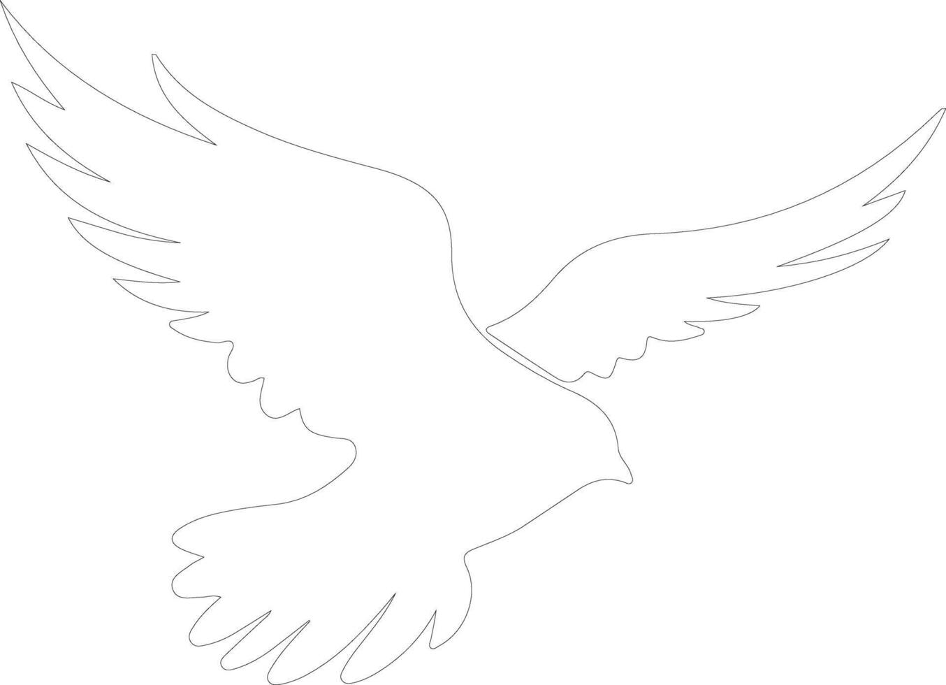 dove   outline silhouette vector