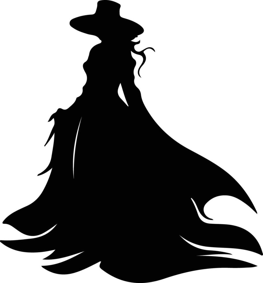 Costume  black silhouette vector