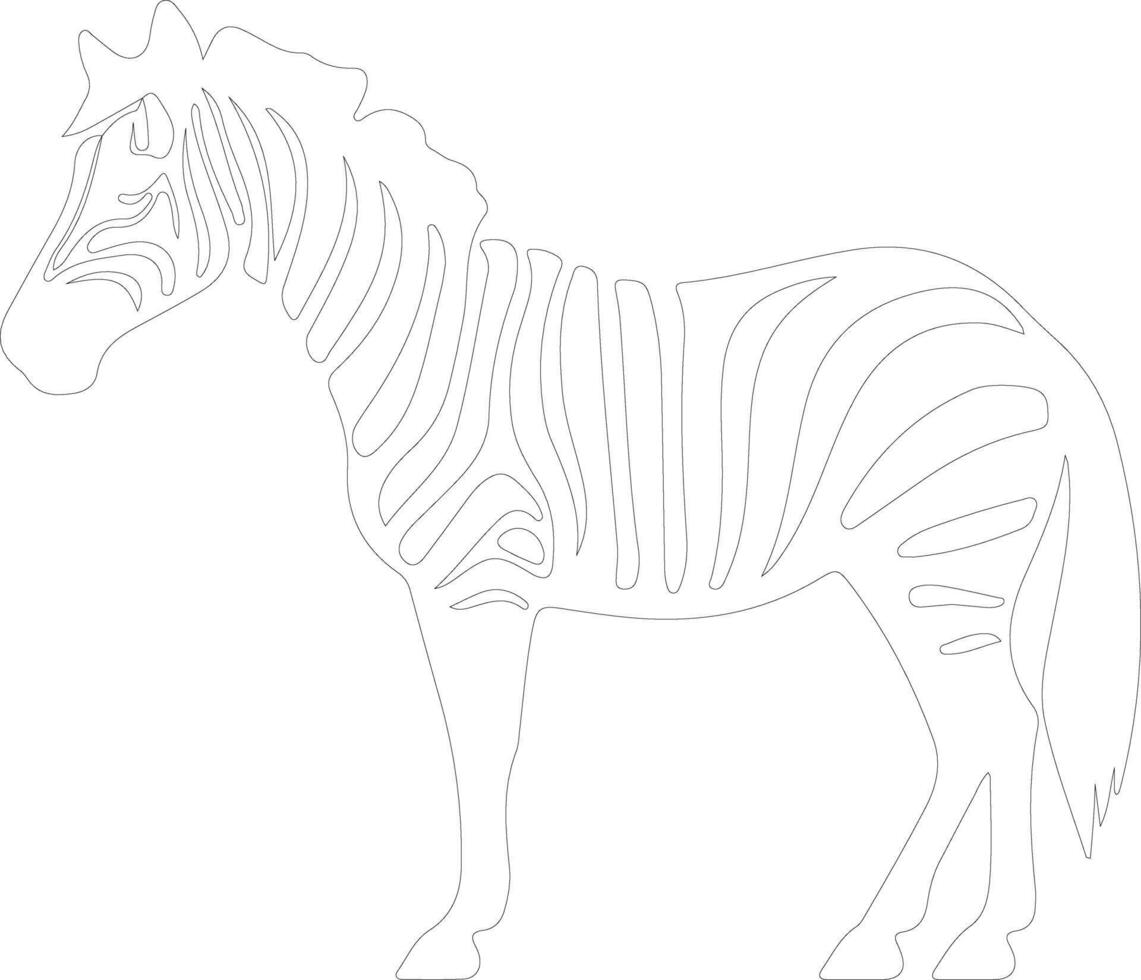 quagga    outline silhouette vector