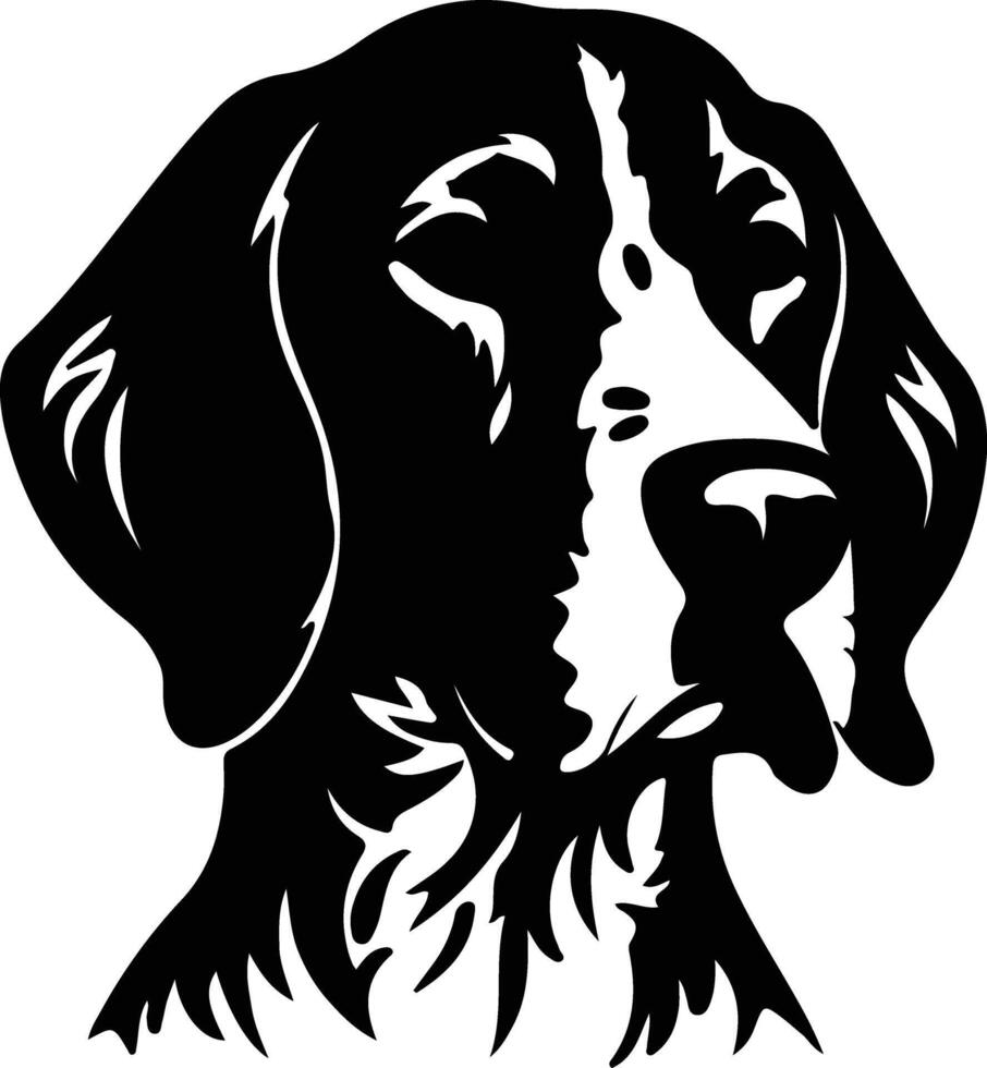 German Shorthaired Pointer  silhouette portrait vector