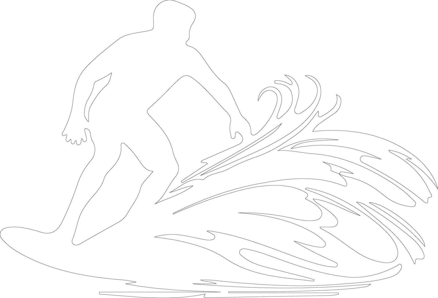 surfer  outline silhouette vector