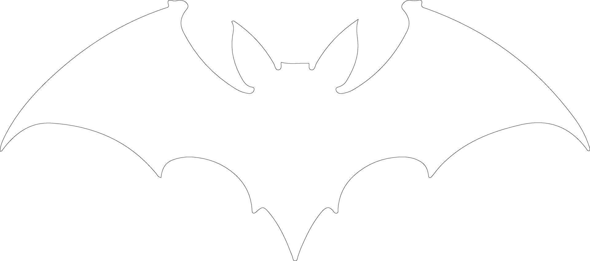 vampire bat  outline silhouette vector