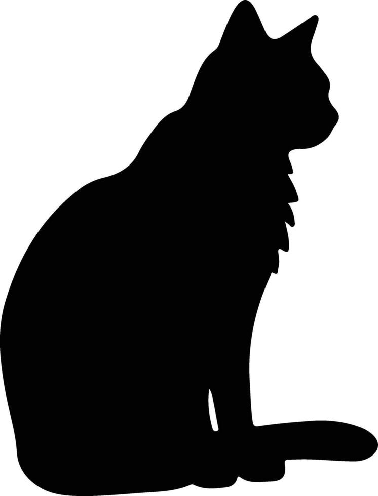 Sam Sawet Cat  black silhouette vector