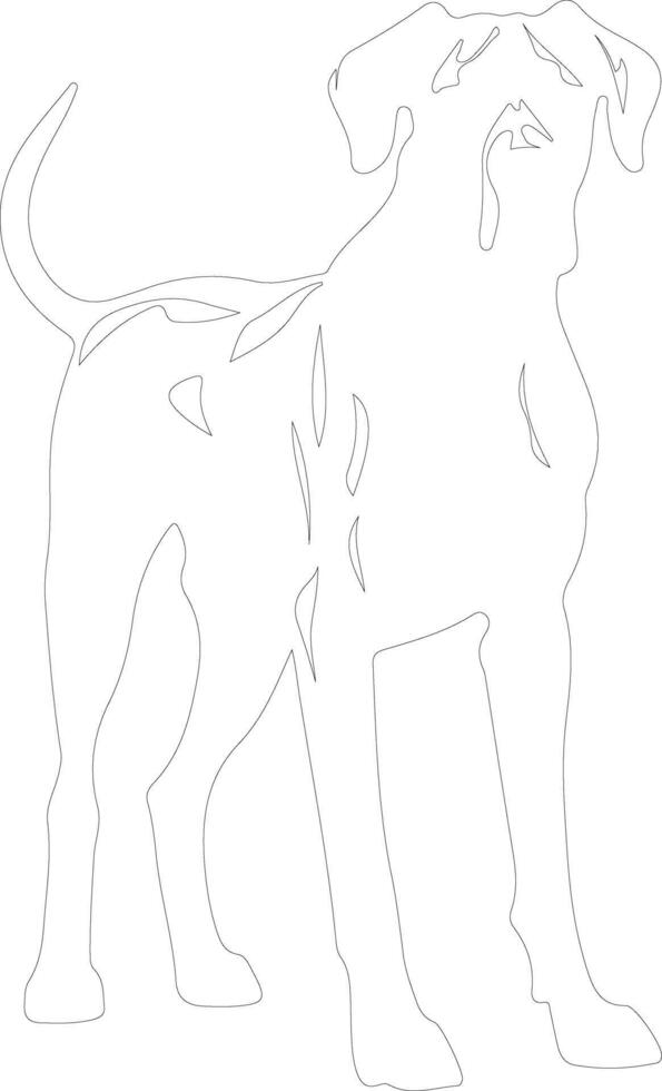 Great Dane  outline silhouette vector