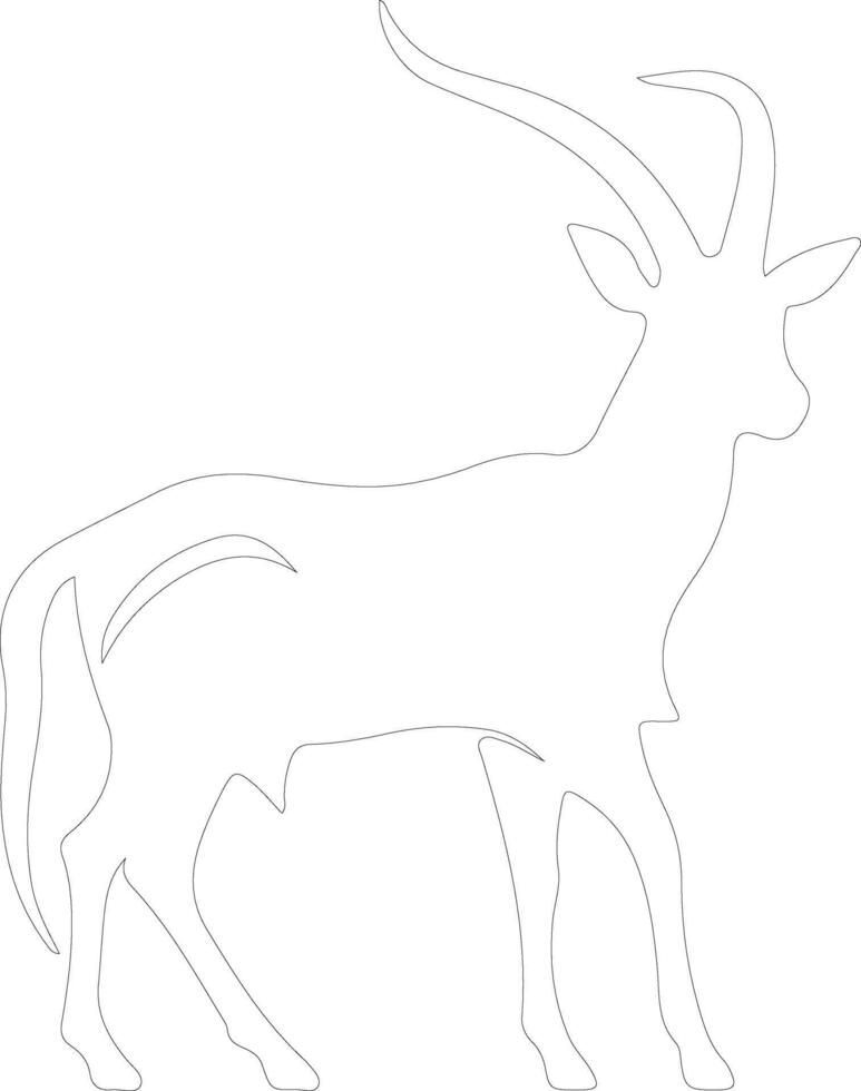 antelope  outline silhouette vector