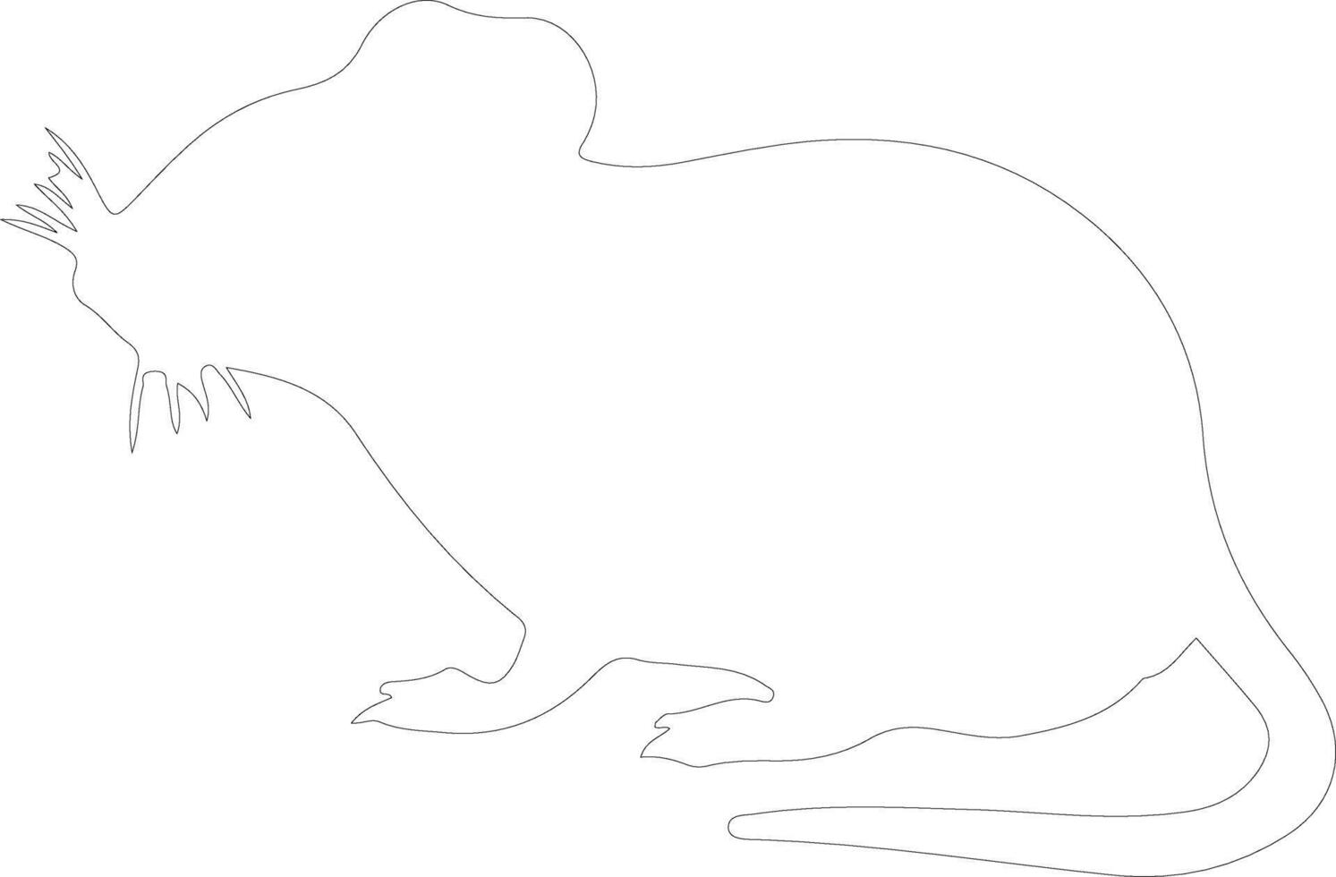 ratón contorno silueta vector