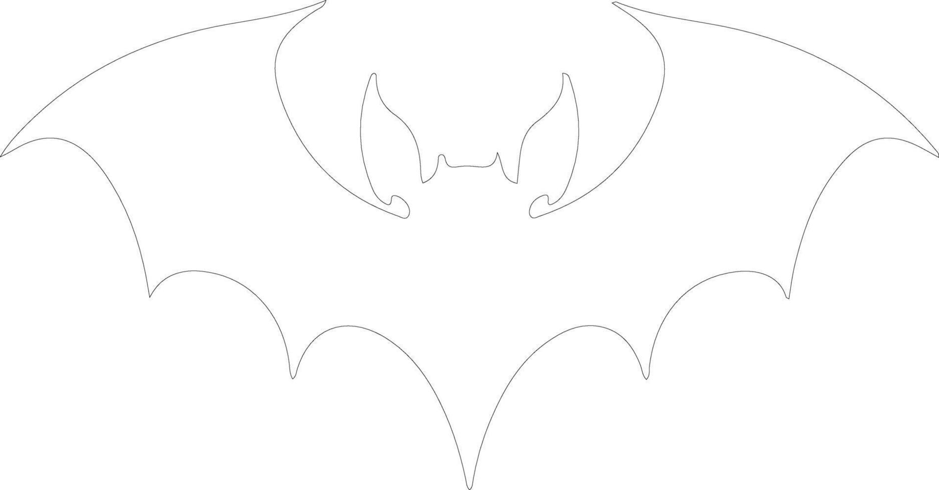 vampire bat  outline silhouette vector