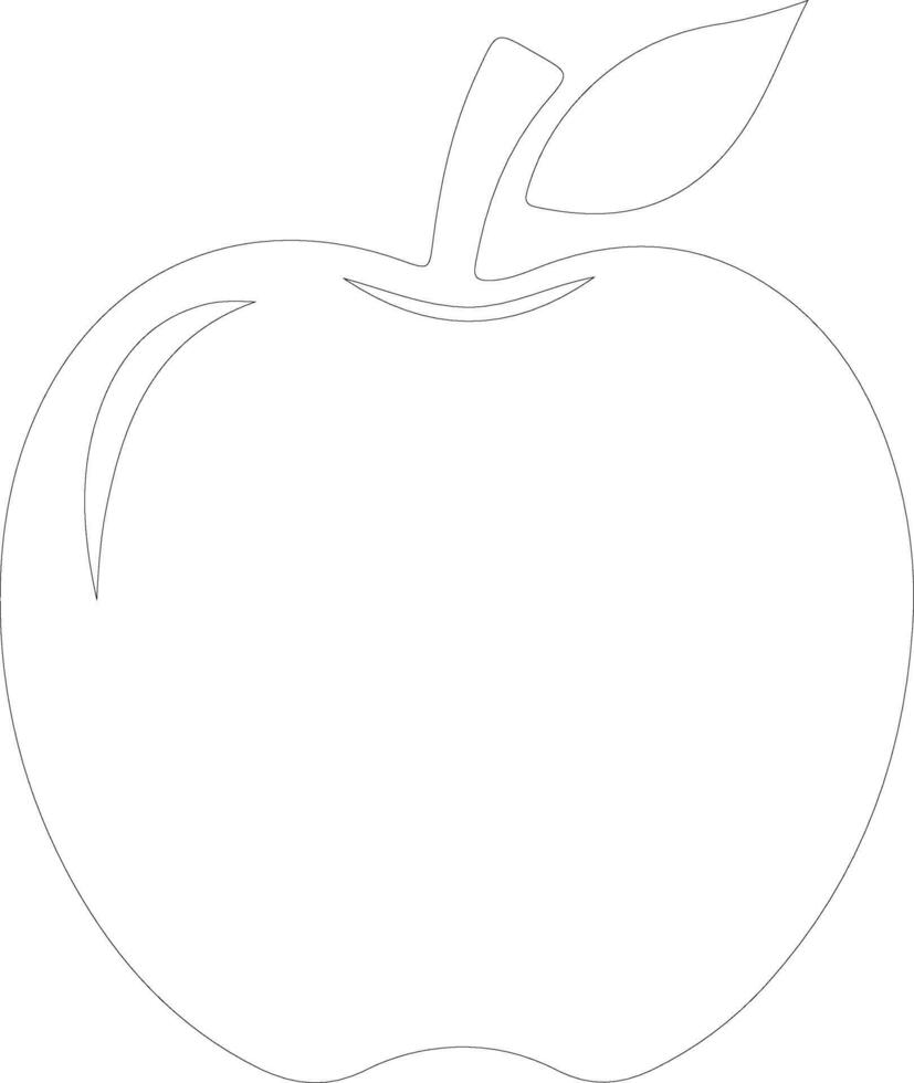 apple  outline silhouette vector