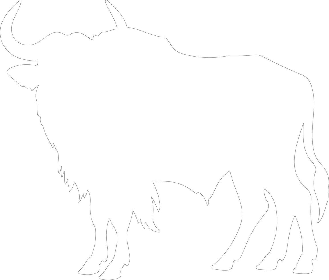 gnu    outline silhouette vector