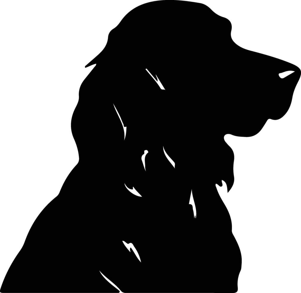 campo spaniel negro silueta vector